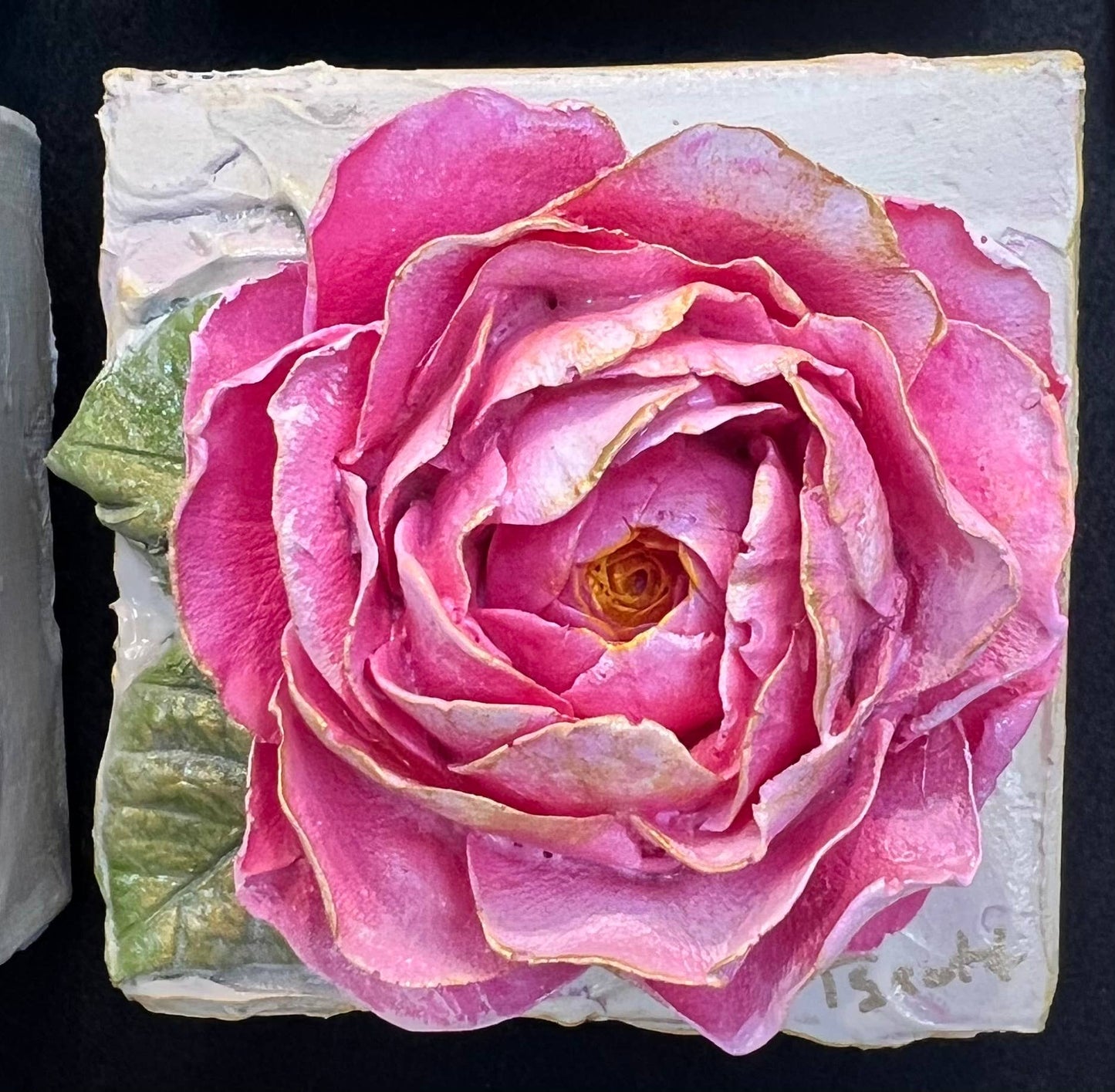 4X4 inch Clay Rose Artwork