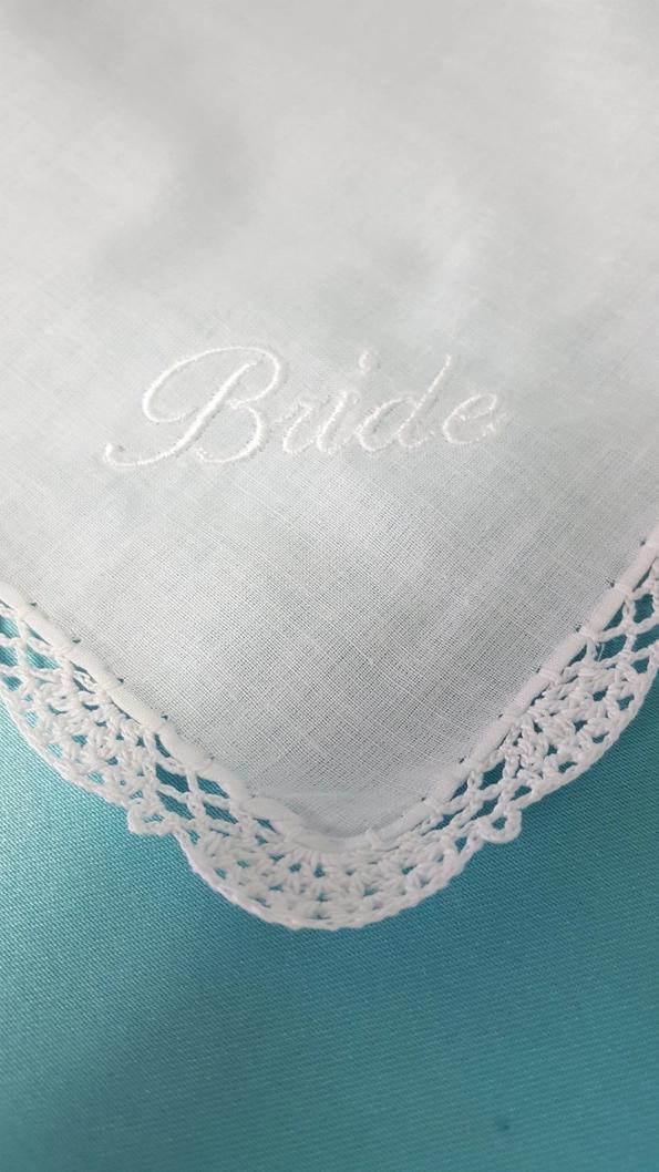 Embroidered Bridal Hanky