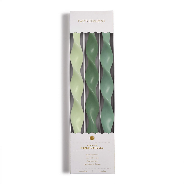 12" Twist & Glow Taper Candles - Set/3