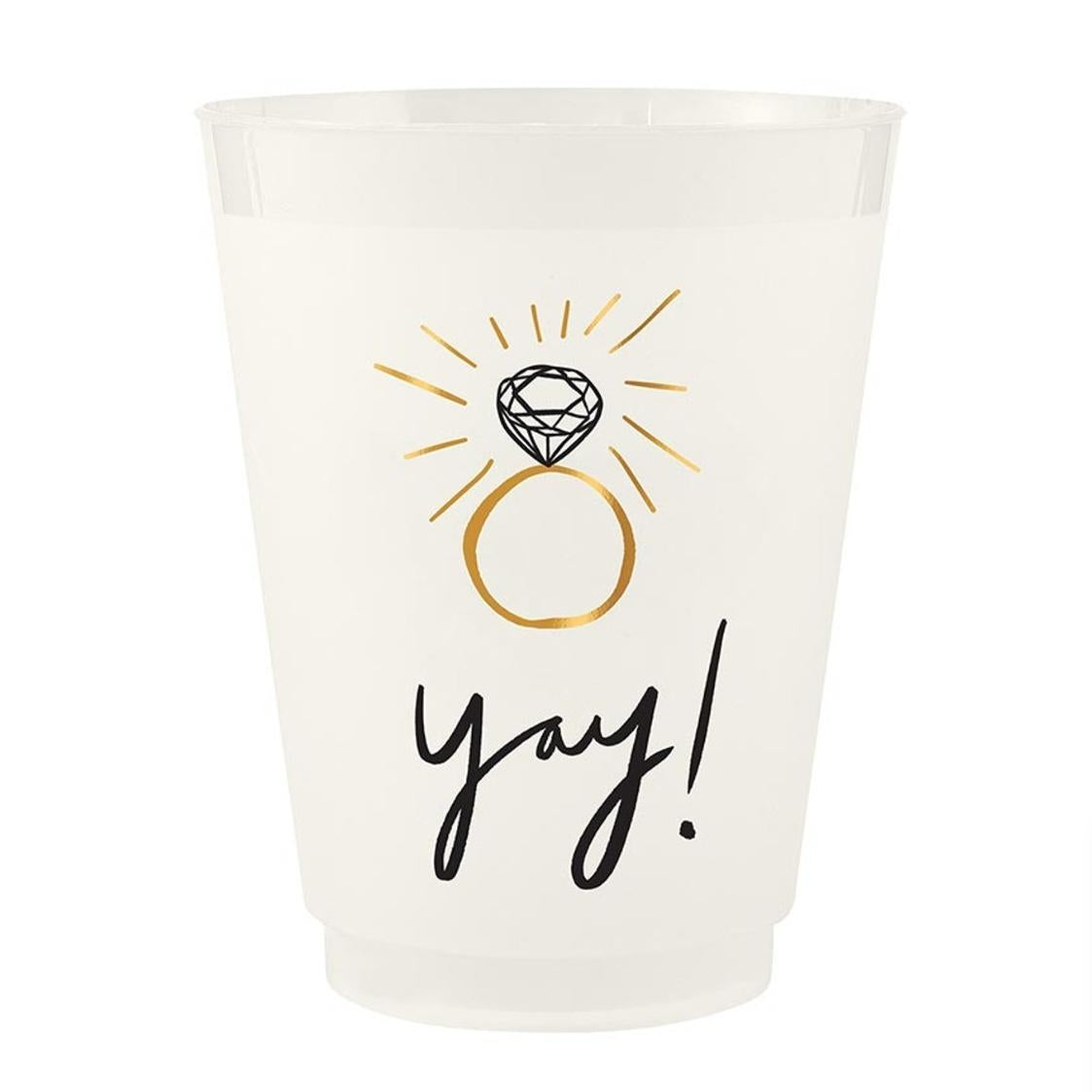 Frosted Reusable Cups - Wedding