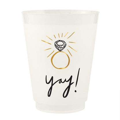 Frosted Reusable Cups - Wedding