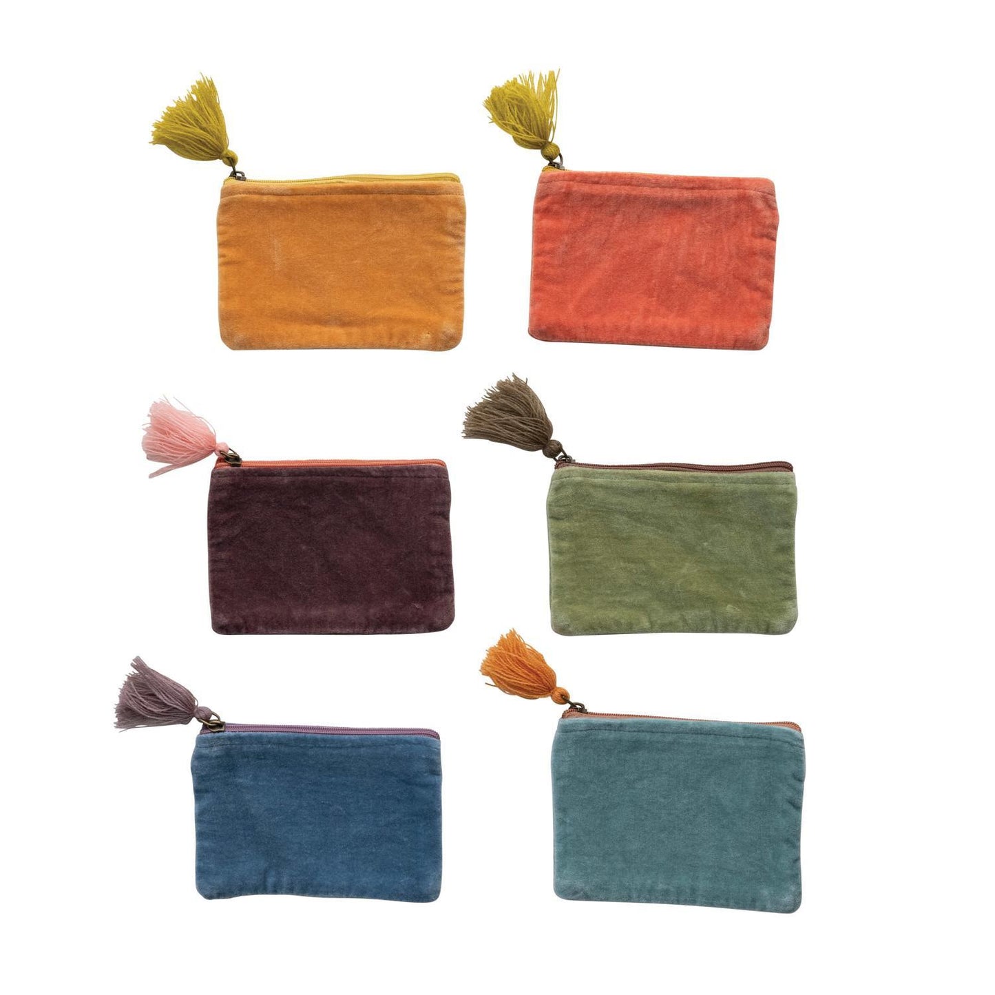 Velvet Tassel Pouch w/ Monogram