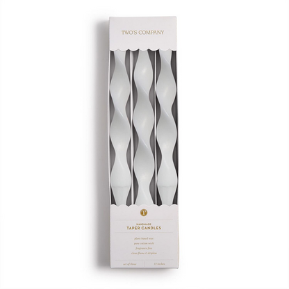 12" Twist & Glow Taper Candles - Set/3