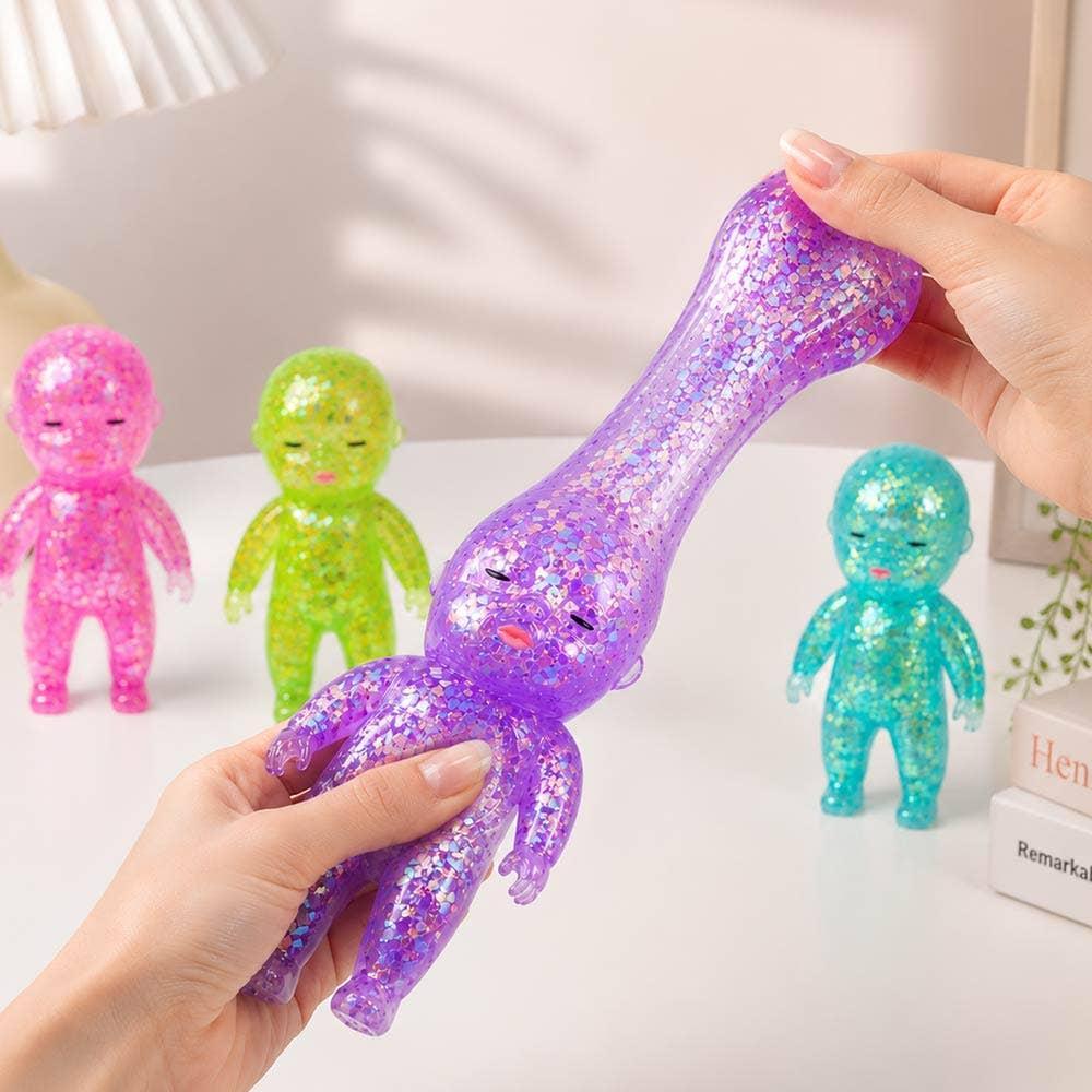 Glittered Baby Doll Squeeze Stress Relief Toy