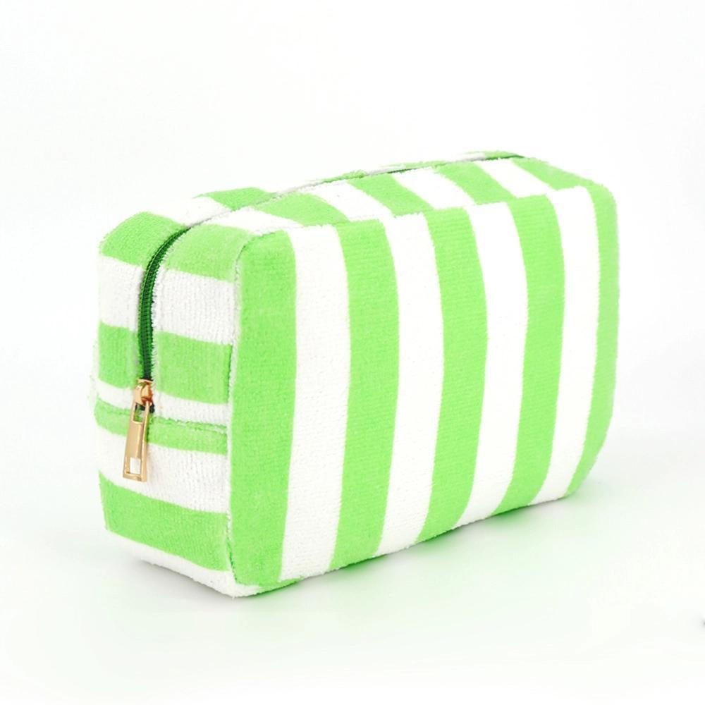 Striped Terry Cosmetic Bag w/ Monogram