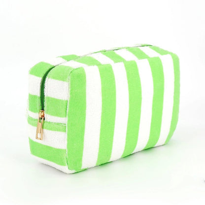 Striped Terry Cosmetic Bag w/ Monogram