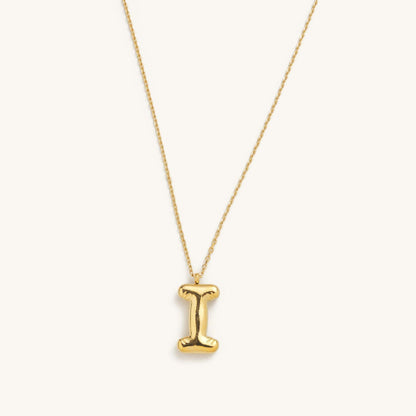 Bubble Initial Charm Necklaces- Gold