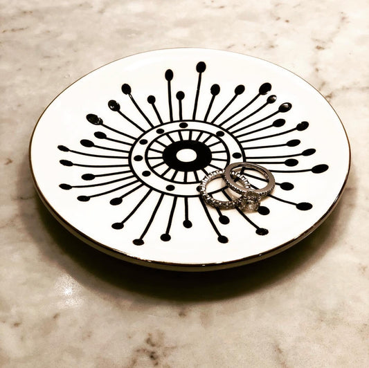 Black & Gold Modern Plate