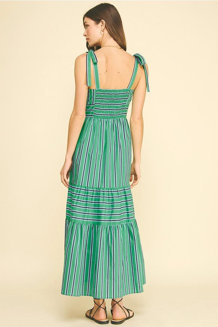 Stripe Tiered Maxi Dress