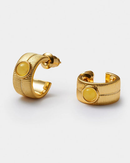 Birthstone Hoop Earrings
