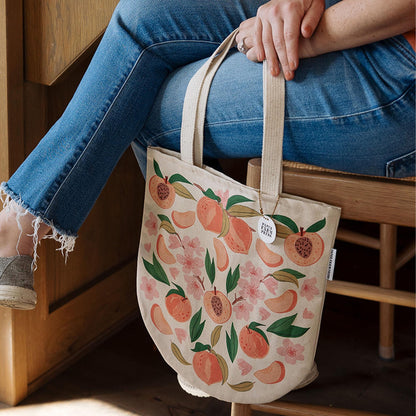 Fruit Print Canvas Tote Bag