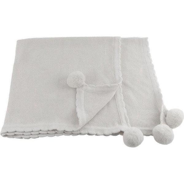 Pom-Pom Knit Baby Blanket