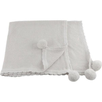 Pom-Pom Knit Baby Blanket