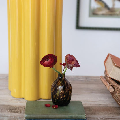 Tortoise Glass Mini Vase