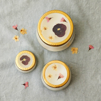 Geranium Oud Accent Pressed Floral Candle
