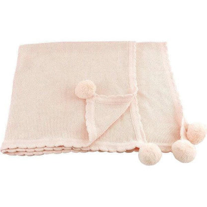 Pom-Pom Knit Baby Blanket