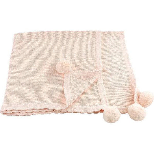 Pom-Pom Knit Baby Blanket