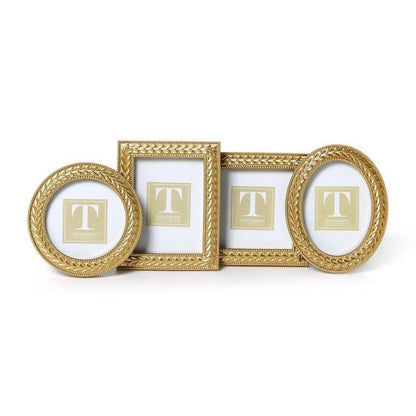Laurel Wreath Mini Gold Frames