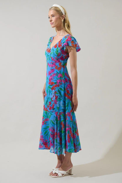 Finy Floral Perth Flare Midi Dress