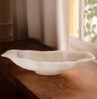 RESIN Alabaster Medium Oval Bowl