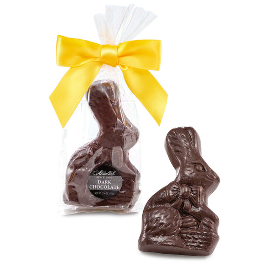 Chocolate Rabbit with Basket & Bow