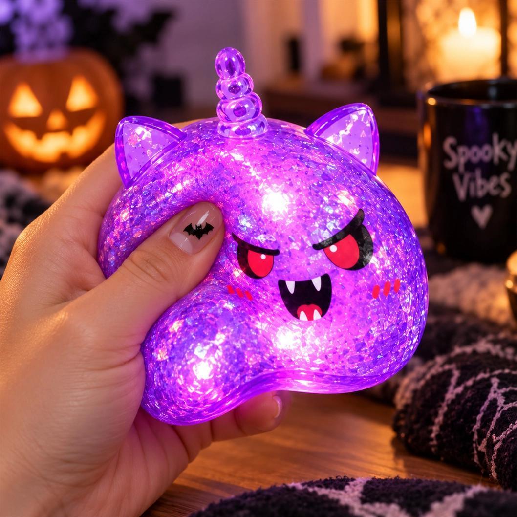 Halloween Light Up Dumpling Squishies – Soft Squeeze Stress