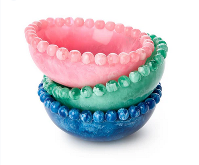 Beaded Rim Resin Bowl