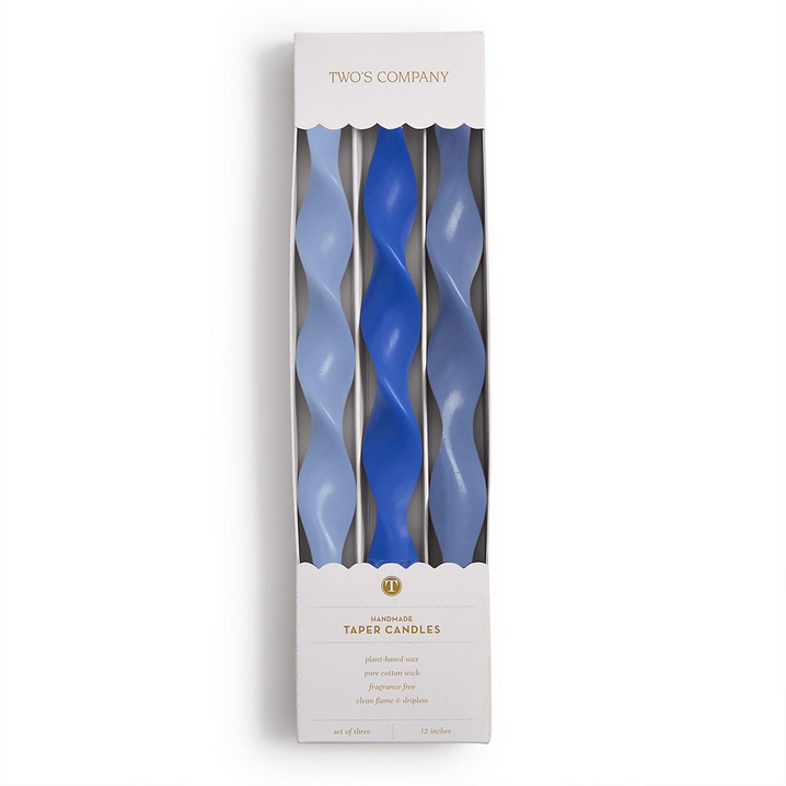 12" Twist & Glow Taper Candles - Set/3