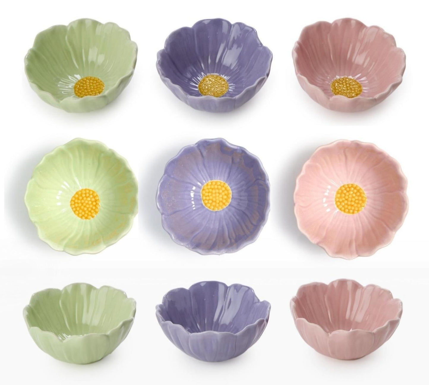 Flower Tidbit Bowls