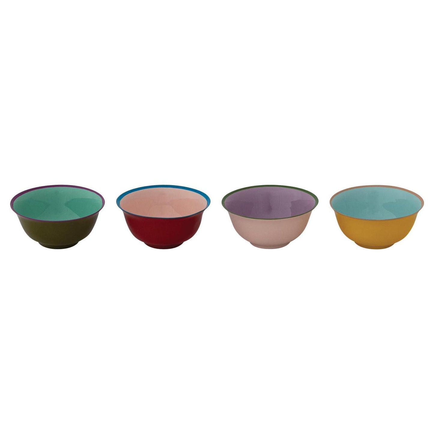 Contrast Edge Enameled Pinch Pot
