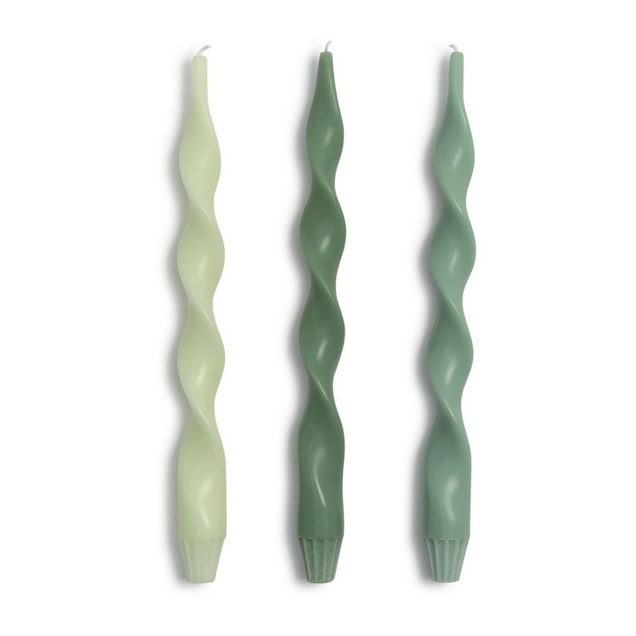 12" Twist & Glow Taper Candles - Set/3