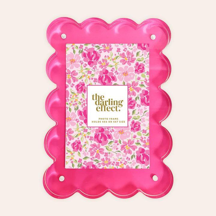 Rectangle Scalloped Acrylic Frame
