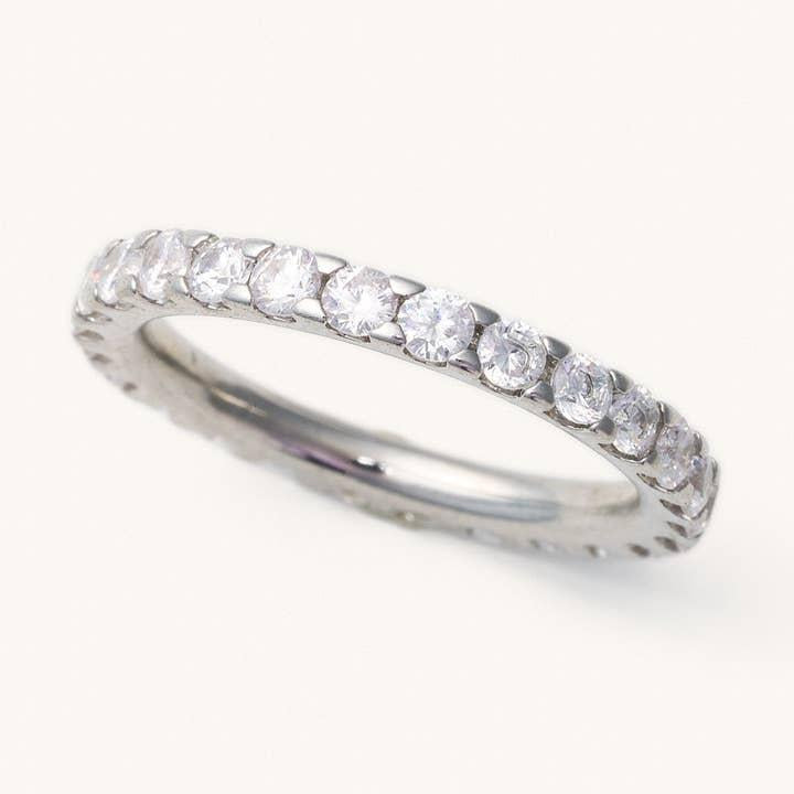Merit Silver Crystal Ring