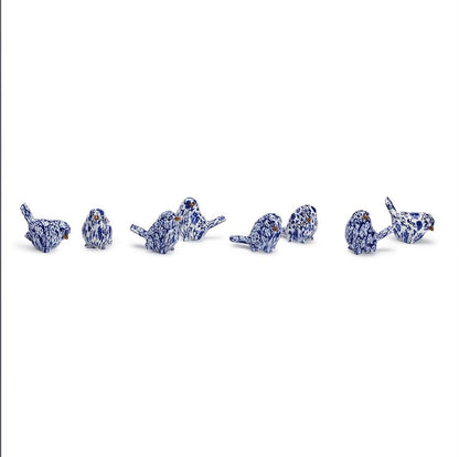 Chinoiserie Blue Robin Decorative Bird