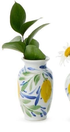 Hand-Painted Mini Lemon Vase