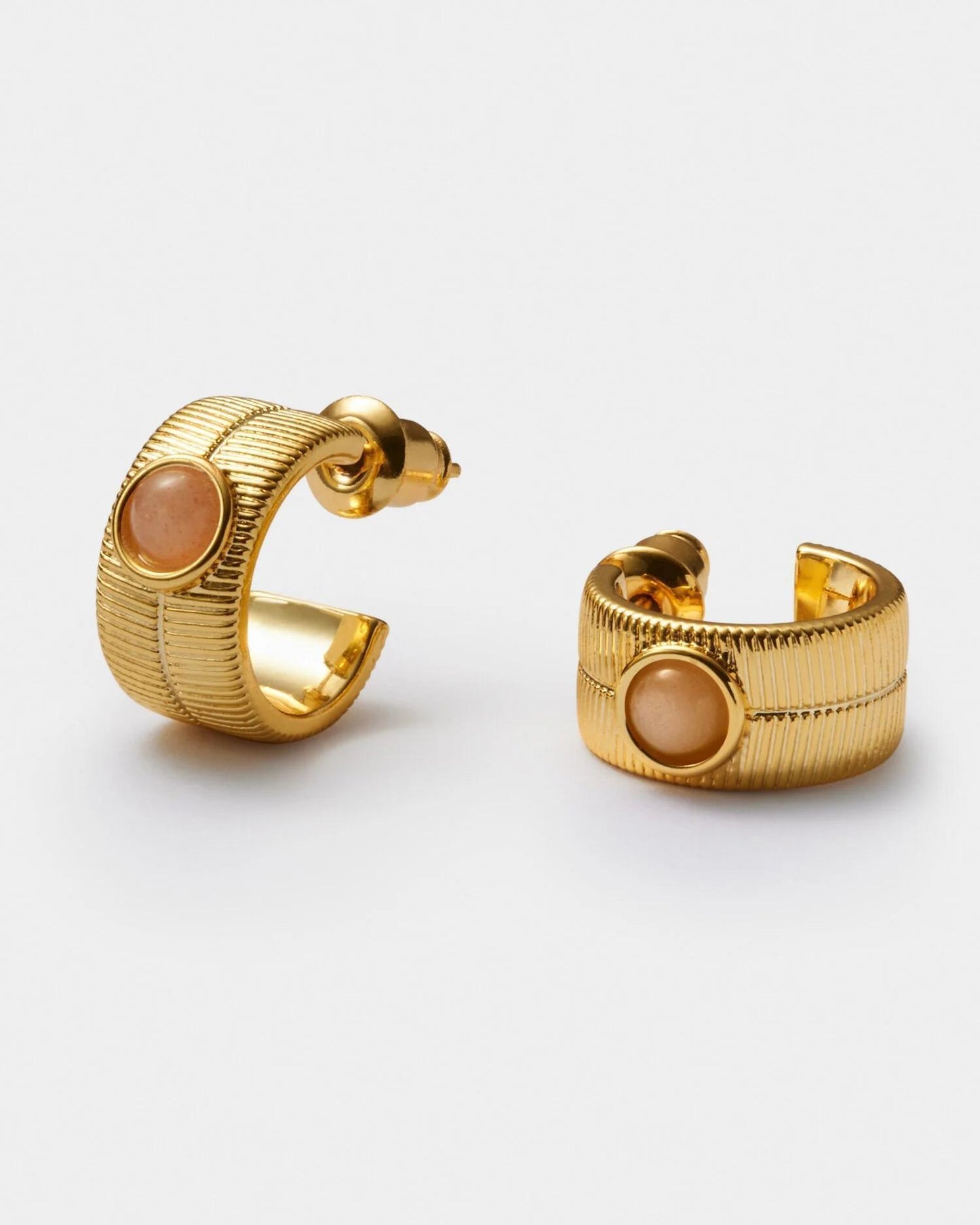 Birthstone Hoop Earrings