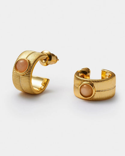 Birthstone Hoop Earrings
