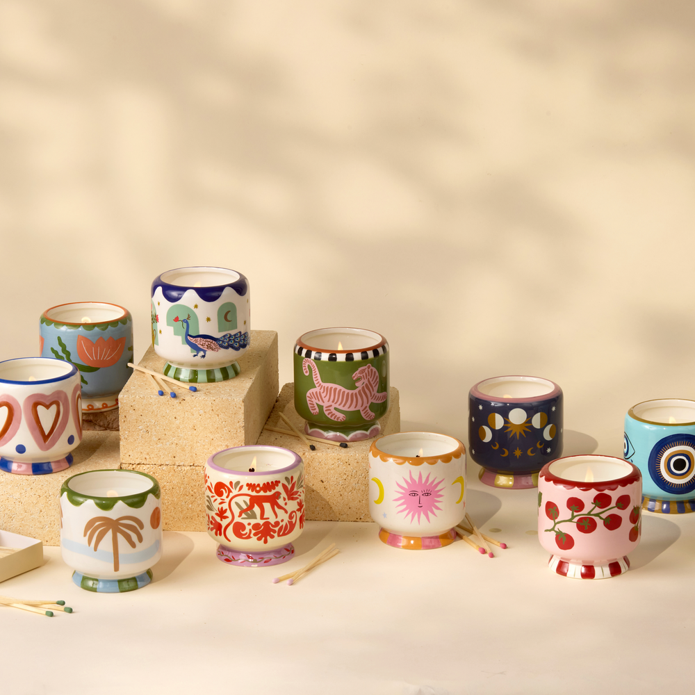A Dopo 8 oz. Handpainted Candle