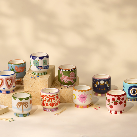 A Dopo 8 oz. Handpainted Candle