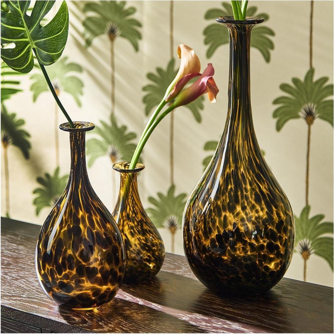 Long Neck Tortoise Print Vases