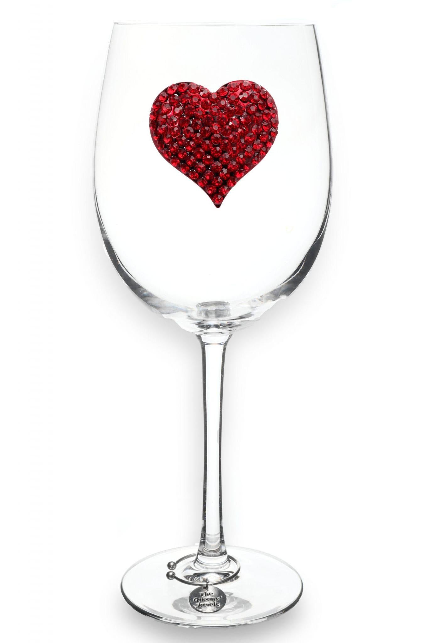Red Heart Jeweled Glass