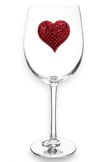 Red Heart Jeweled Glass