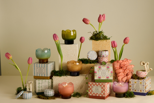 Tulip 5.5 oz. Tinted Glass Candle