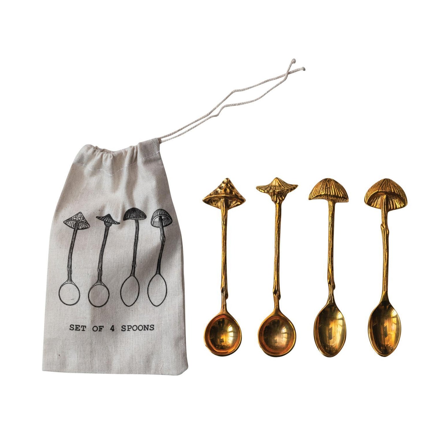 Brass Mushroom Spoons