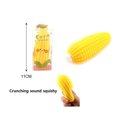 ASMR Crunchy Corn Shaped Crunching Sound Squeeze Squishy Stress Relief Toy