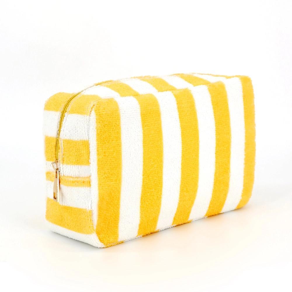 Striped Terry Cosmetic Bag w/ Monogram