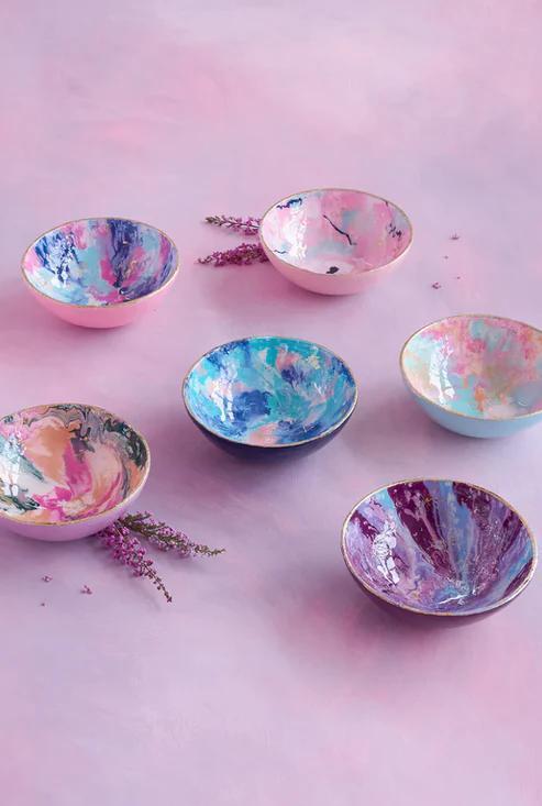 Aurora Borealis Marble Bowl