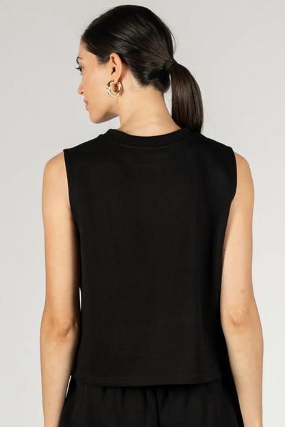 Round Neck Sleeveless Top