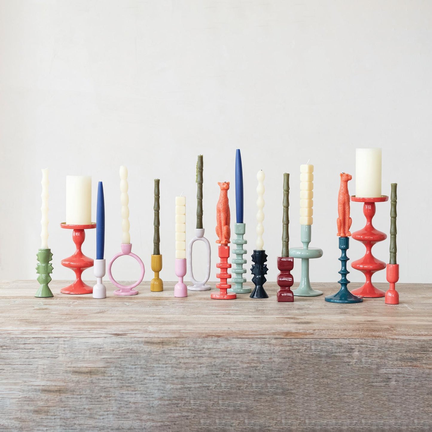 Enameled Aluminum Candle Holder
