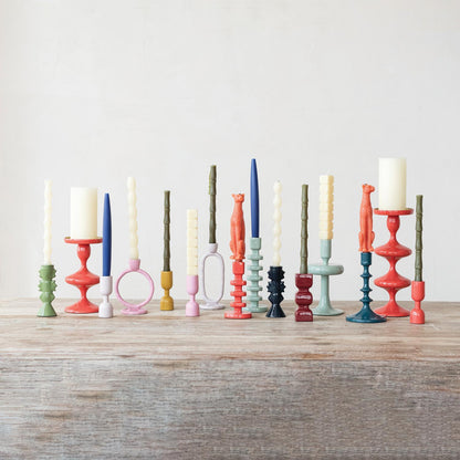 Enameled Aluminum Candle Holder